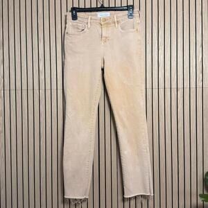 185 Dear John Blaire Slim Straight Jeans (Size 25, Creme/Ivory, EUC)